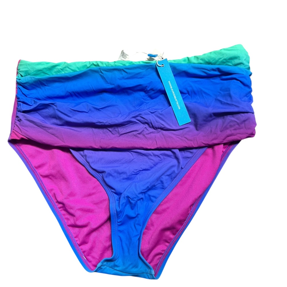 BLEU ROD BEATTIE Heat Of The Moment Sarong swim Bottoms size 10 NWT - Picture 2 of 4
